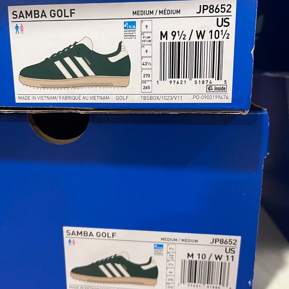 Adidas Samba Golf Shoes Spikeless Collegiate Green Gum Mens JP8652 - Picture 10 of 12